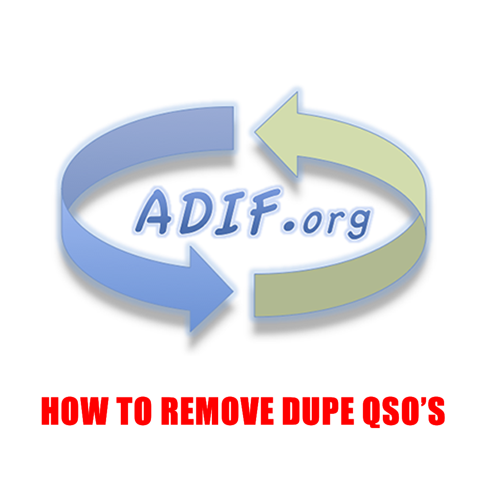 How to remove DUPE QSO's